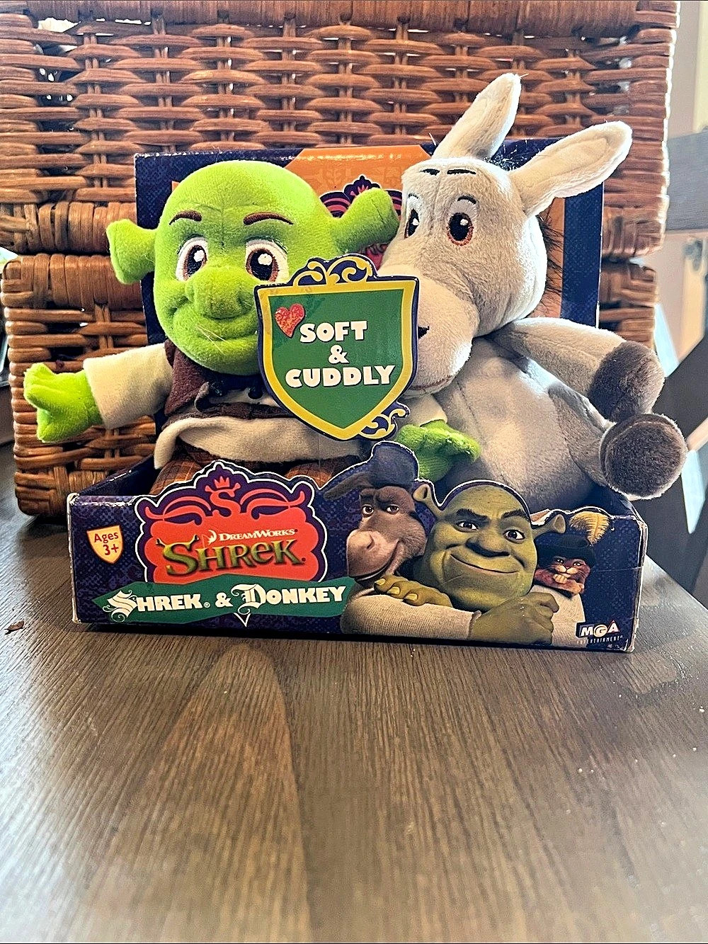DreamWorks Shrek & Donkey Plush Toy Set with Original Box